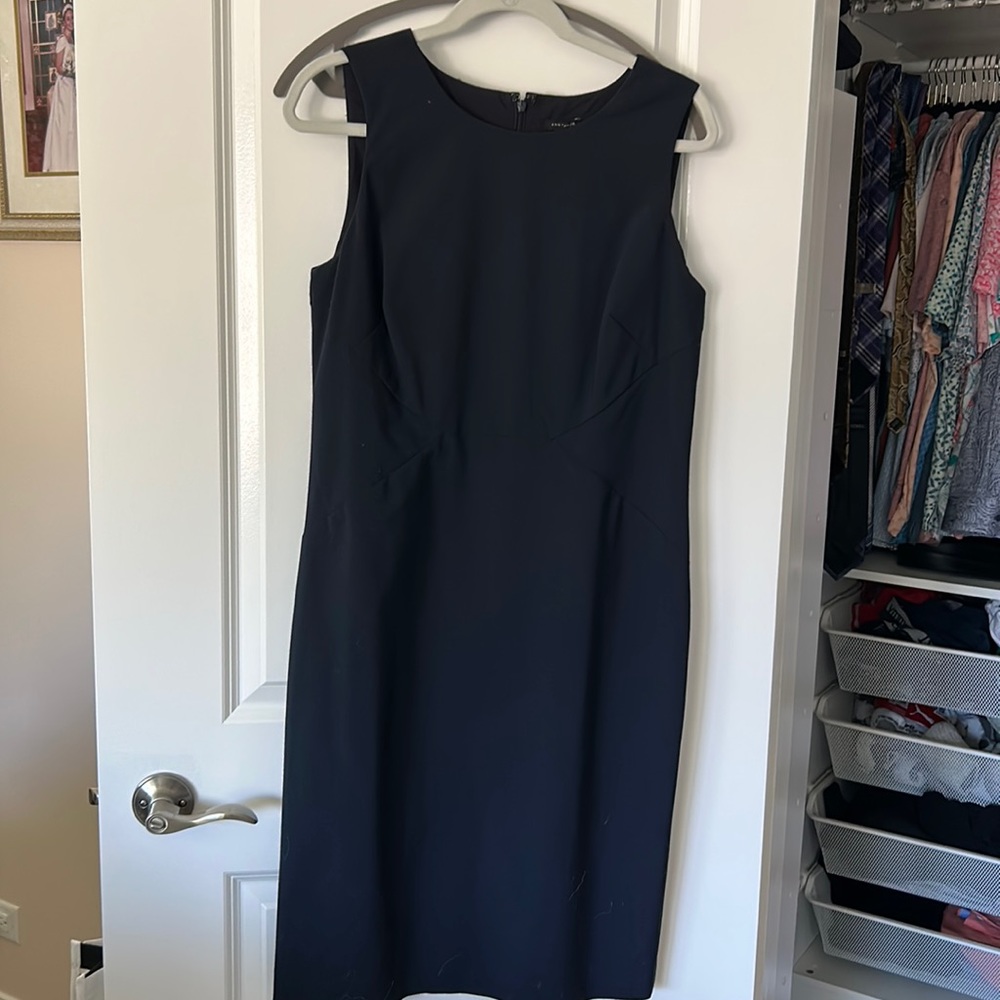 Navy blue dress from Ann Taylor back slit